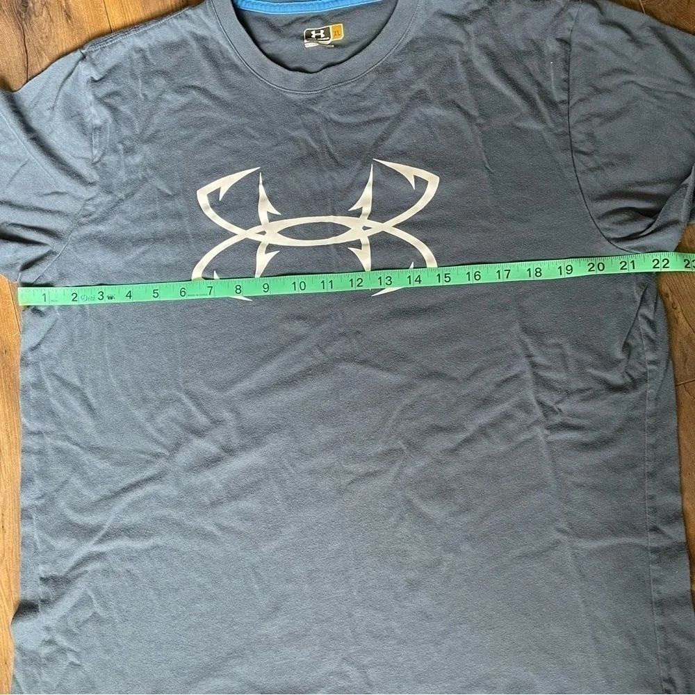 Under Armor | Blue Gray T-shirt with White Under Armor Logo | XL